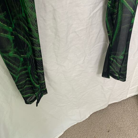 NWT Zara Halloween Green Spiderweb bodysuit M/L - Picture 8 of 12